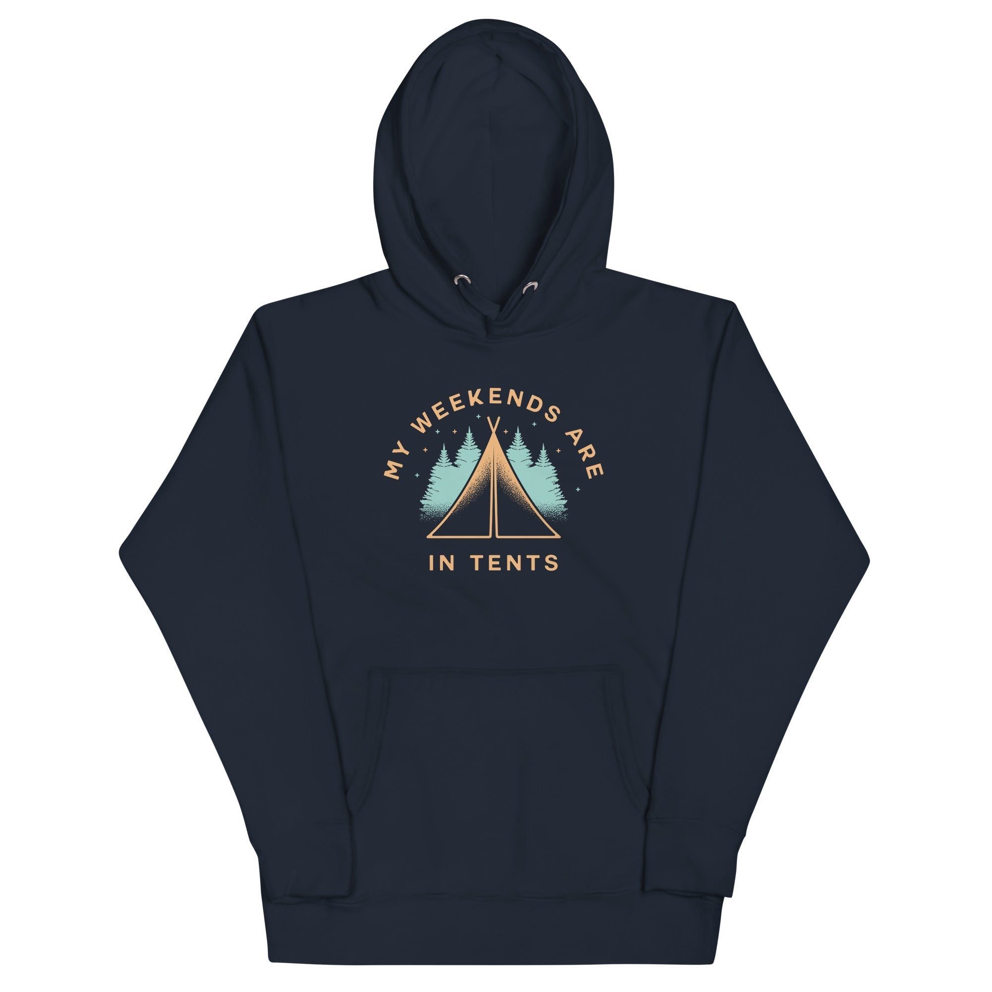 My Weekends Are In Tents - Adult & Kids T-Shirts, Sweatshirts & Hoodies apparel design preview 1