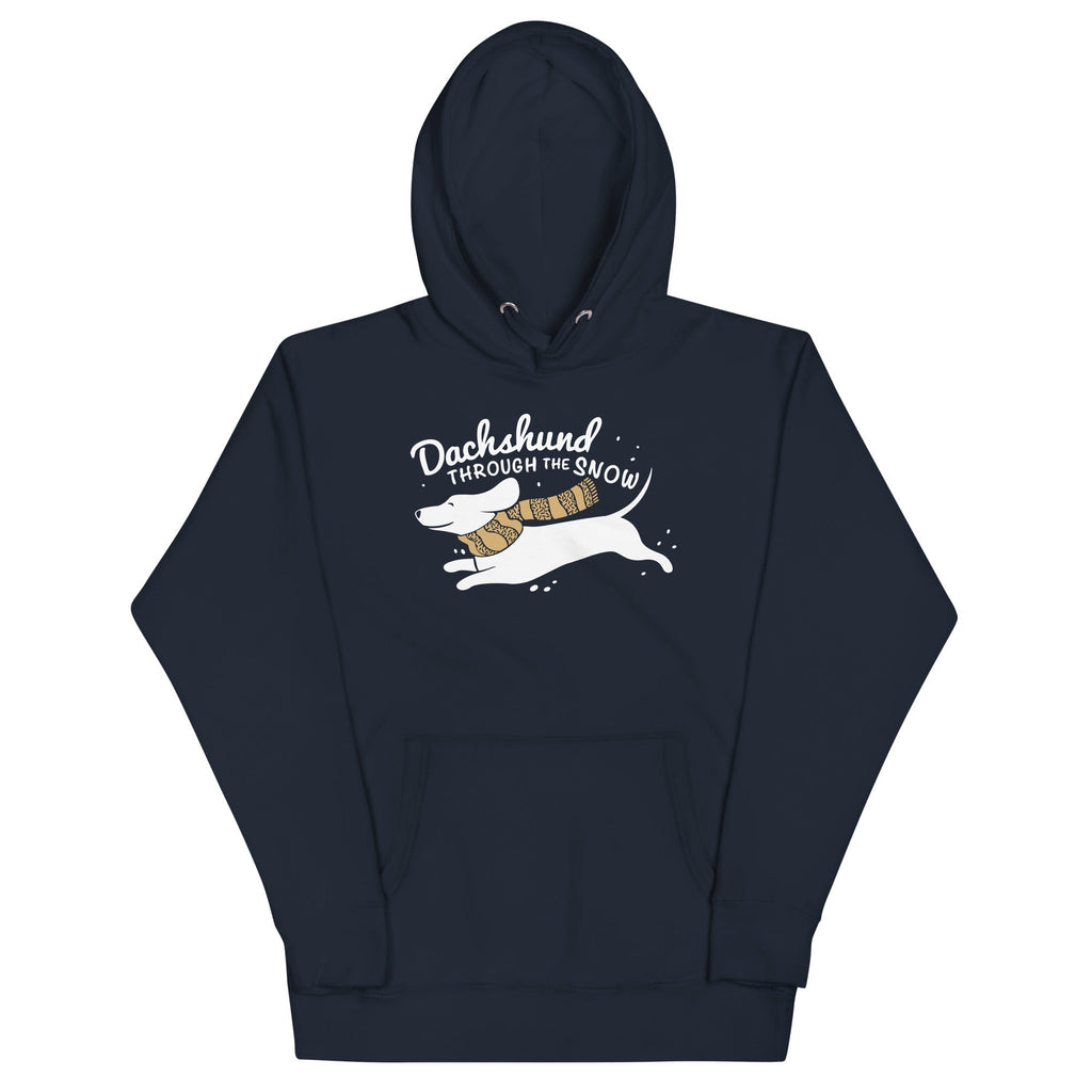 Dachshund Through The Snow - Adult & Kids T-Shirts, Sweatshirts & Hoodies apparel design preview 1