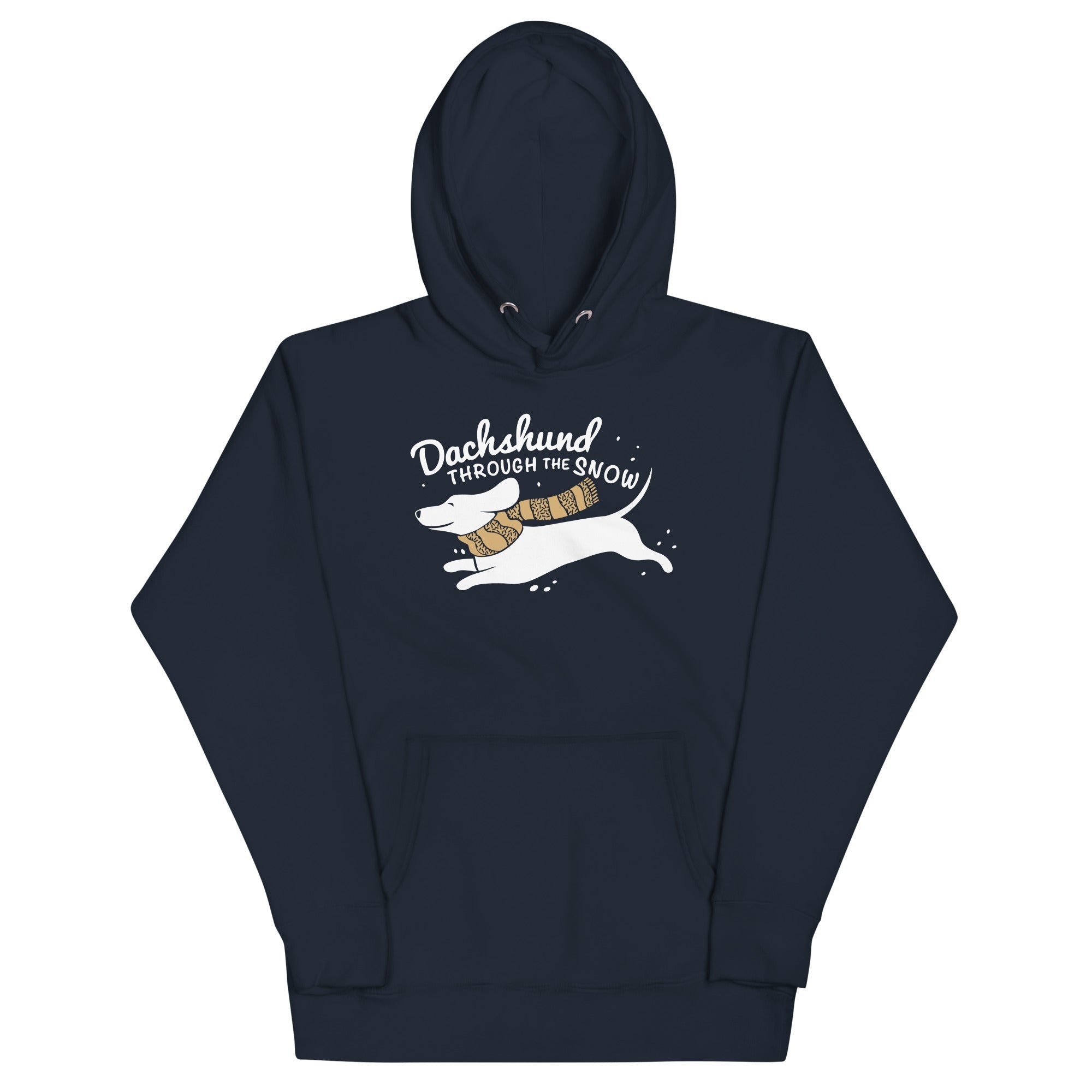 Dachshund Through The Snow - Adult & Kids T-Shirts, Sweatshirts & Hoodies apparel design preview 1