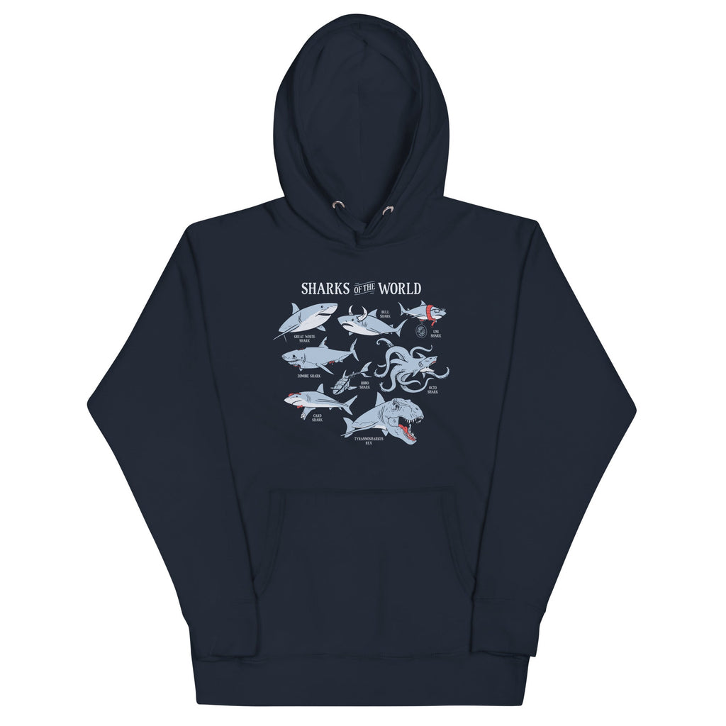 Sharks Of The World - Adult & Kids T-Shirts, Sweatshirts & Hoodies apparel design preview 1