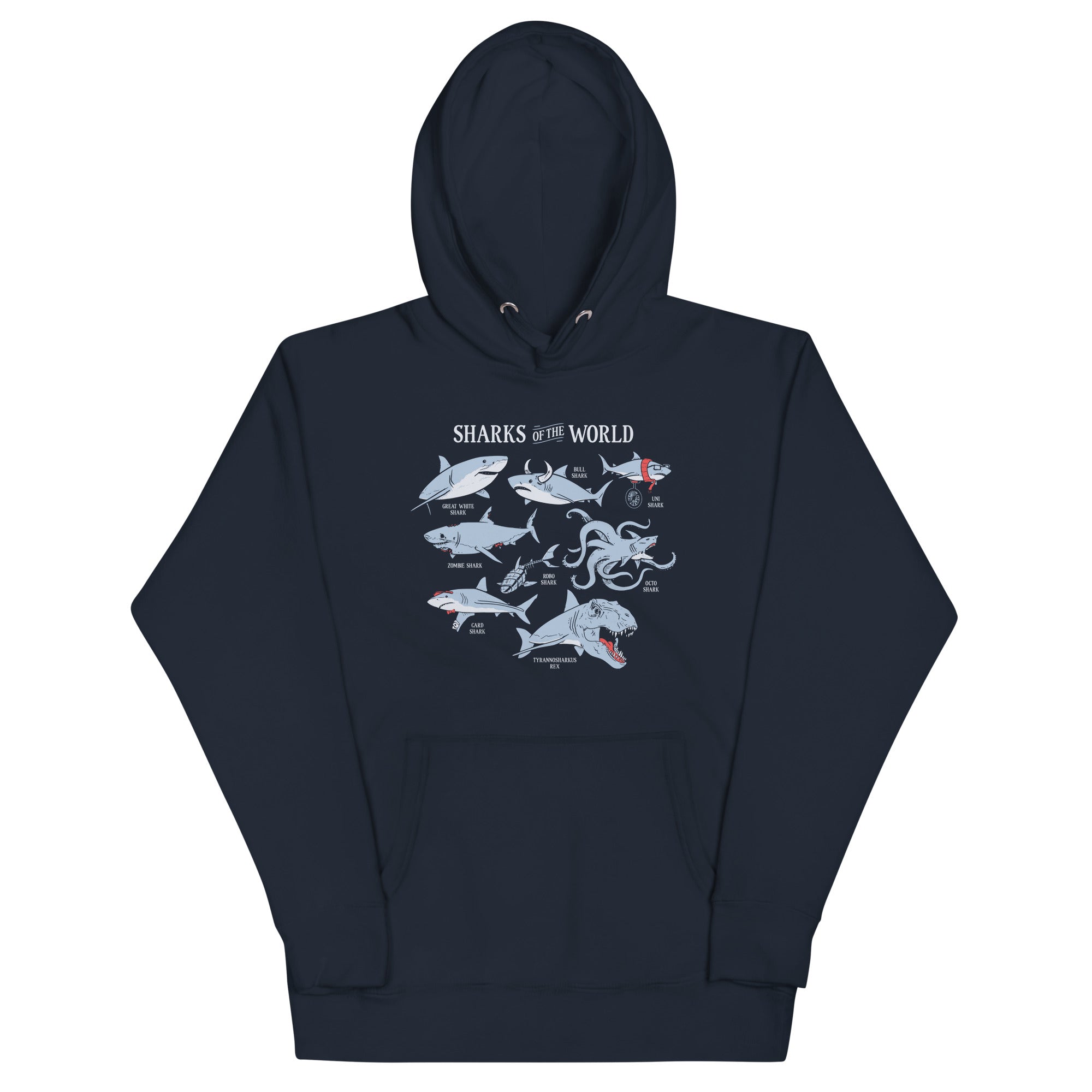Sharks Of The World - Adult & Kids T-Shirts, Sweatshirts & Hoodies apparel design preview 1