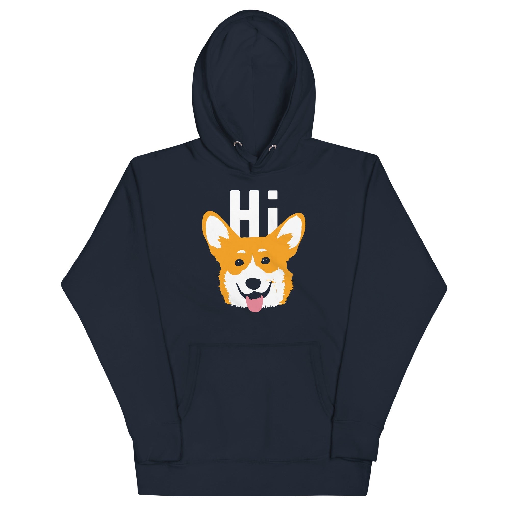 Hi Corgi - Adult & Kids T-Shirts, Sweatshirts & Hoodies apparel design preview 1