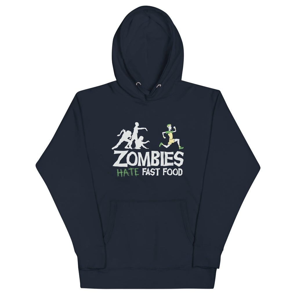 Zombies Hate Fast Food - Adult & Kids T-Shirts, Sweatshirts & Hoodies apparel design preview 1