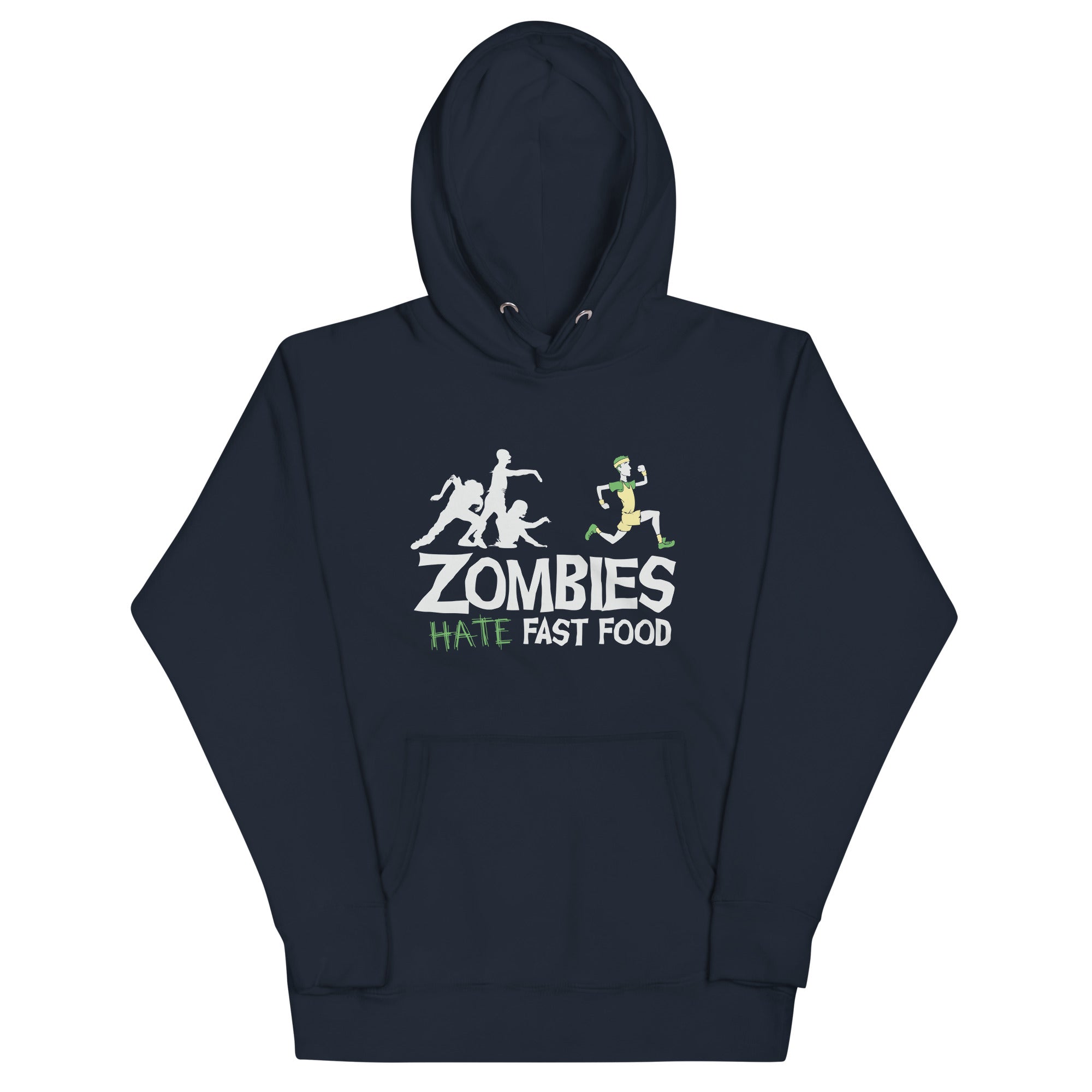 Zombies Hate Fast Food - Adult & Kids T-Shirts, Sweatshirts & Hoodies apparel design preview 1