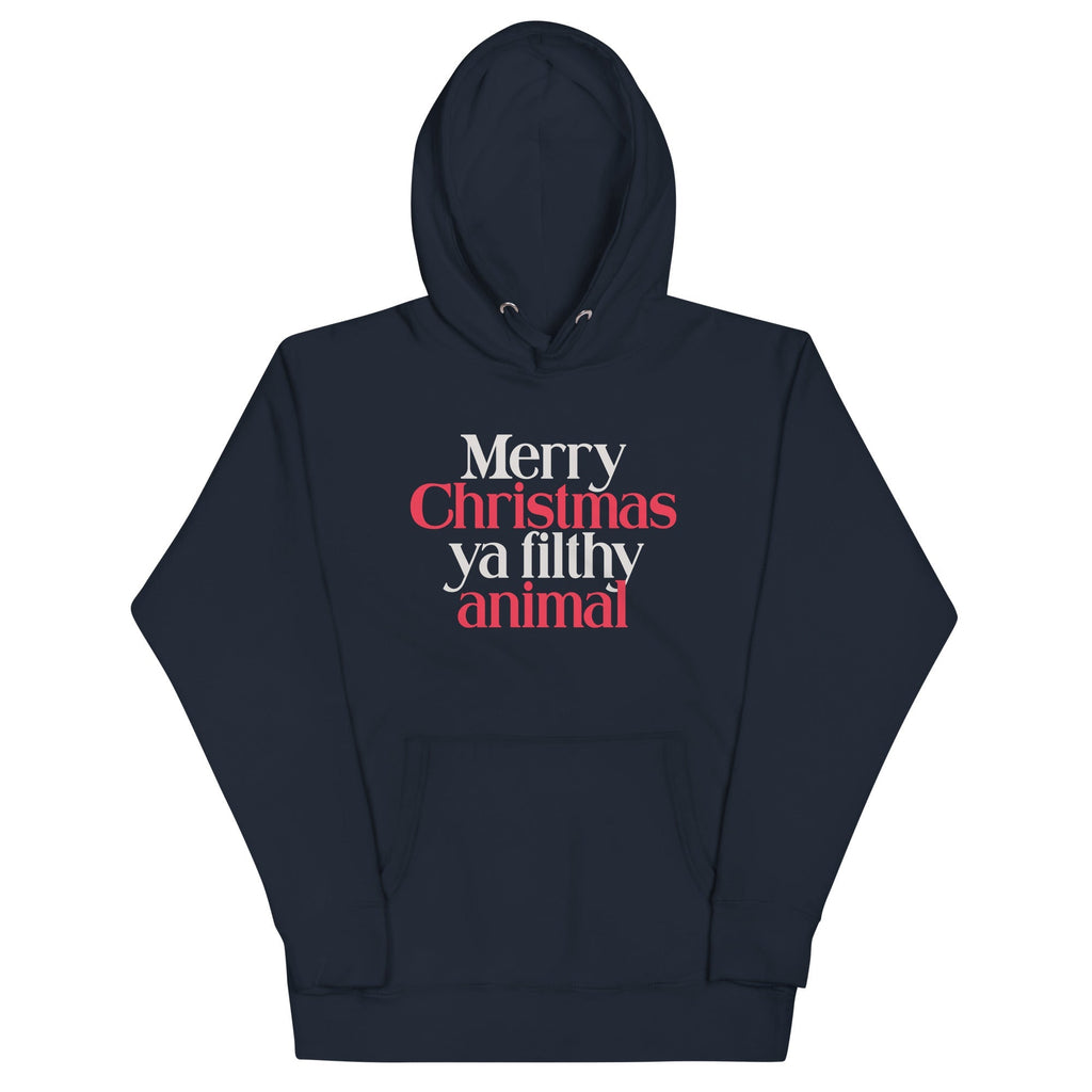 Merry Christmas Ya Filthy Animal - Adult & Kids T-Shirts, Sweatshirts & Hoodies apparel design preview 1