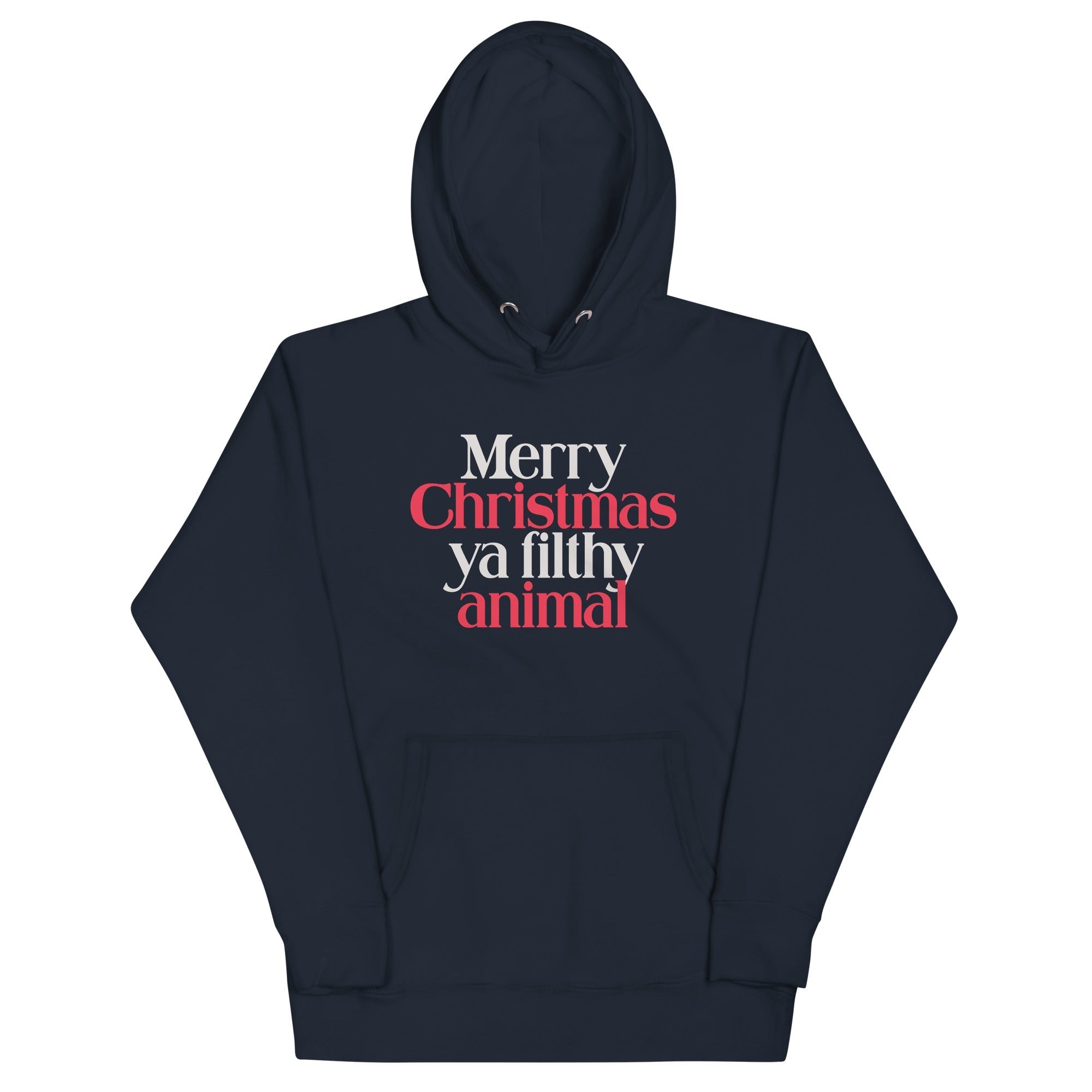 Merry Christmas Ya Filthy Animal - Adult & Kids T-Shirts, Sweatshirts & Hoodies apparel design preview 1