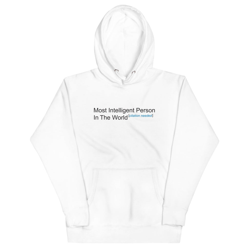 Most Intelligent Person in the World Citation Needed - Adult & Kids T-Shirts, Sweatshirts & Hoodies apparel design preview 1