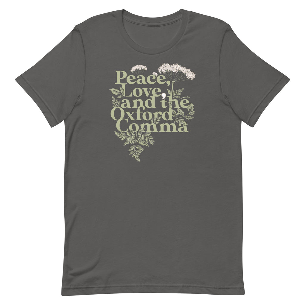 Peace, Love, And The Oxford Comma Men's Signature - Adult & Kids T-Shirts, Sweatshirts & Hoodies apparel design preview 1