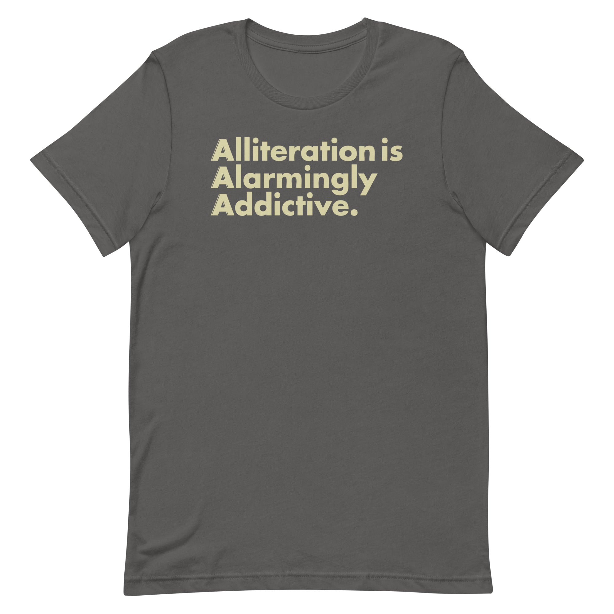 Alliteration Is Alarmingly Addictive Men's Signature - Adult & Kids T-Shirts, Sweatshirts & Hoodies apparel design preview 1