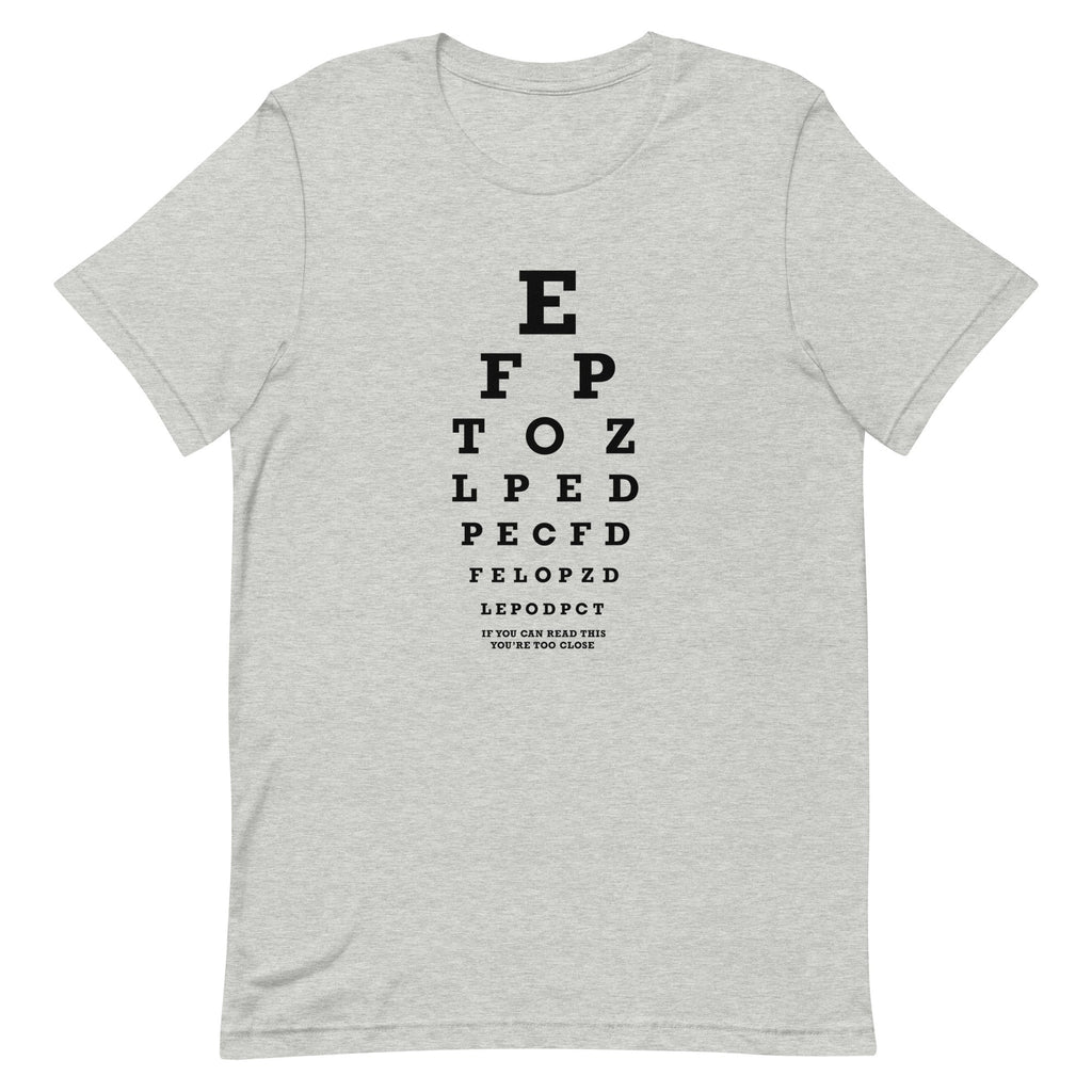 Too Close Eye Chart Men's Signature - Adult & Kids T-Shirts, Sweatshirts & Hoodies apparel design preview 1