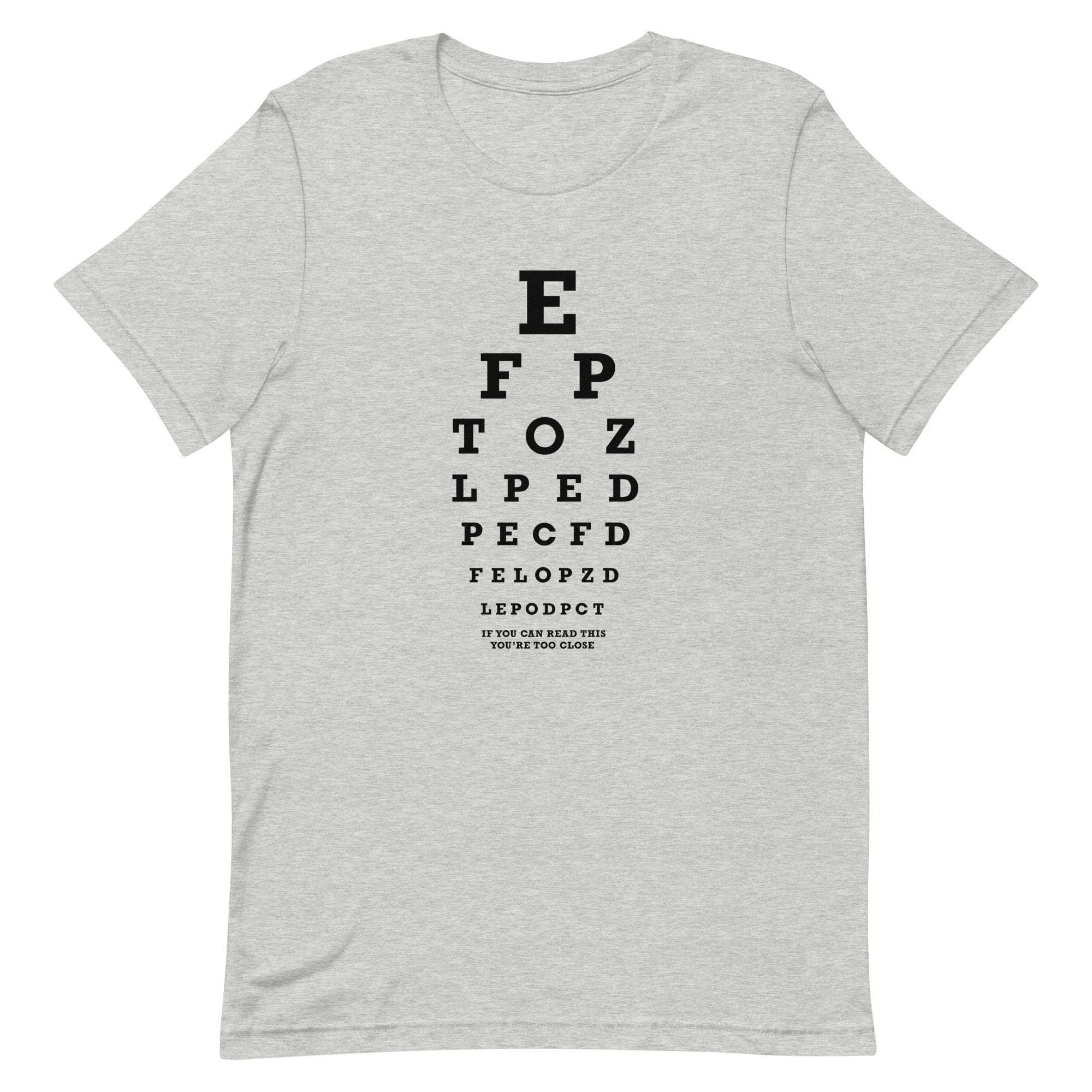 Too Close Eye Chart Men's Signature - Adult & Kids T-Shirts, Sweatshirts & Hoodies apparel design preview 1
