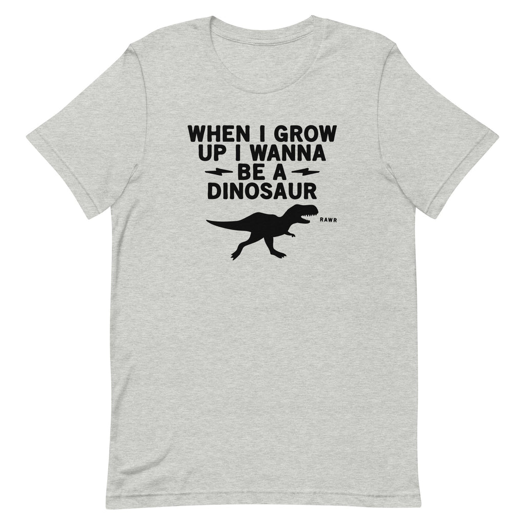 When I Grow Up Wanna Be A Dinosaur Men's Signature - Adult & Kids T-Shirts, Sweatshirts & Hoodies apparel design preview 1