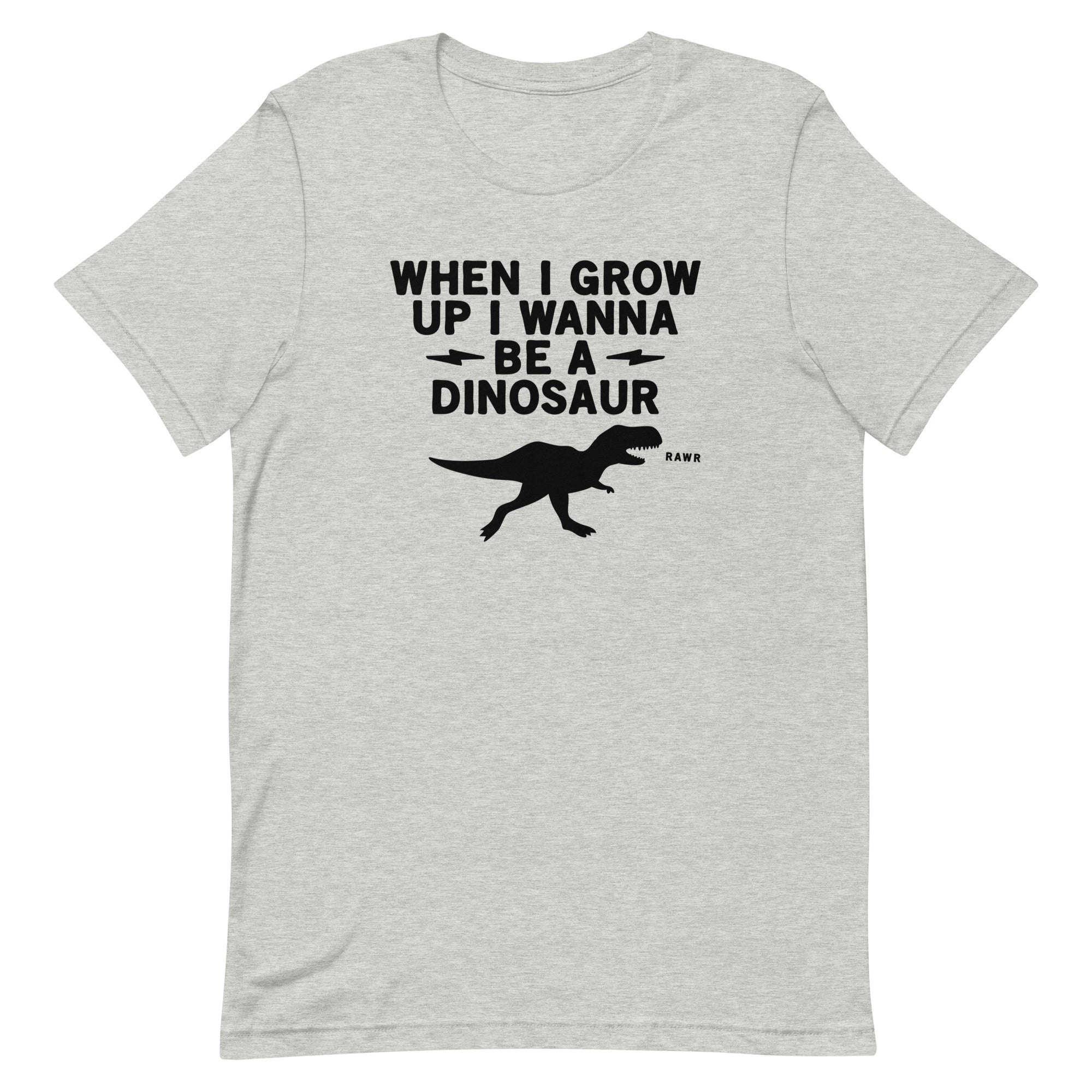 When I Grow Up Wanna Be A Dinosaur Men's Signature - Adult & Kids T-Shirts, Sweatshirts & Hoodies apparel design preview 1
