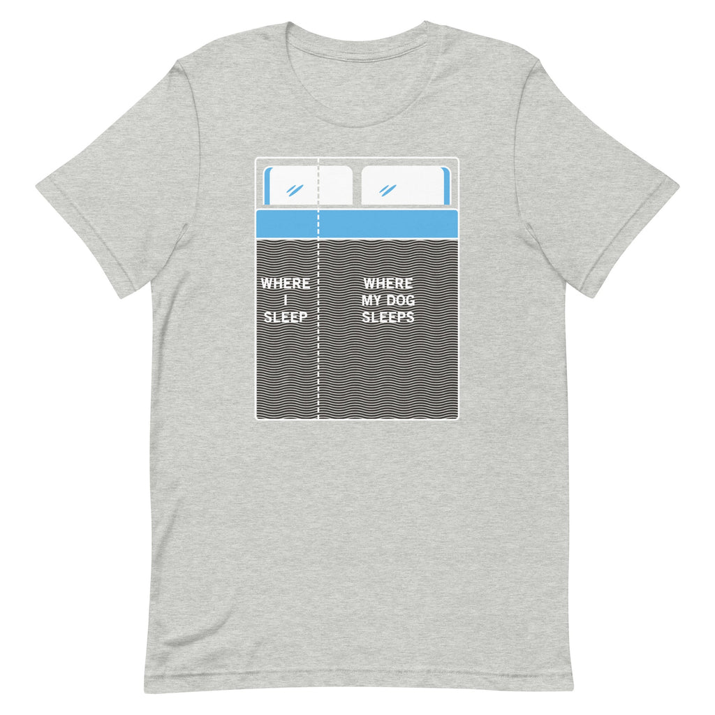 Where I Sleep, My Dog Sleeps Men's Signature - Adult & Kids T-Shirts, Sweatshirts & Hoodies apparel design preview 1