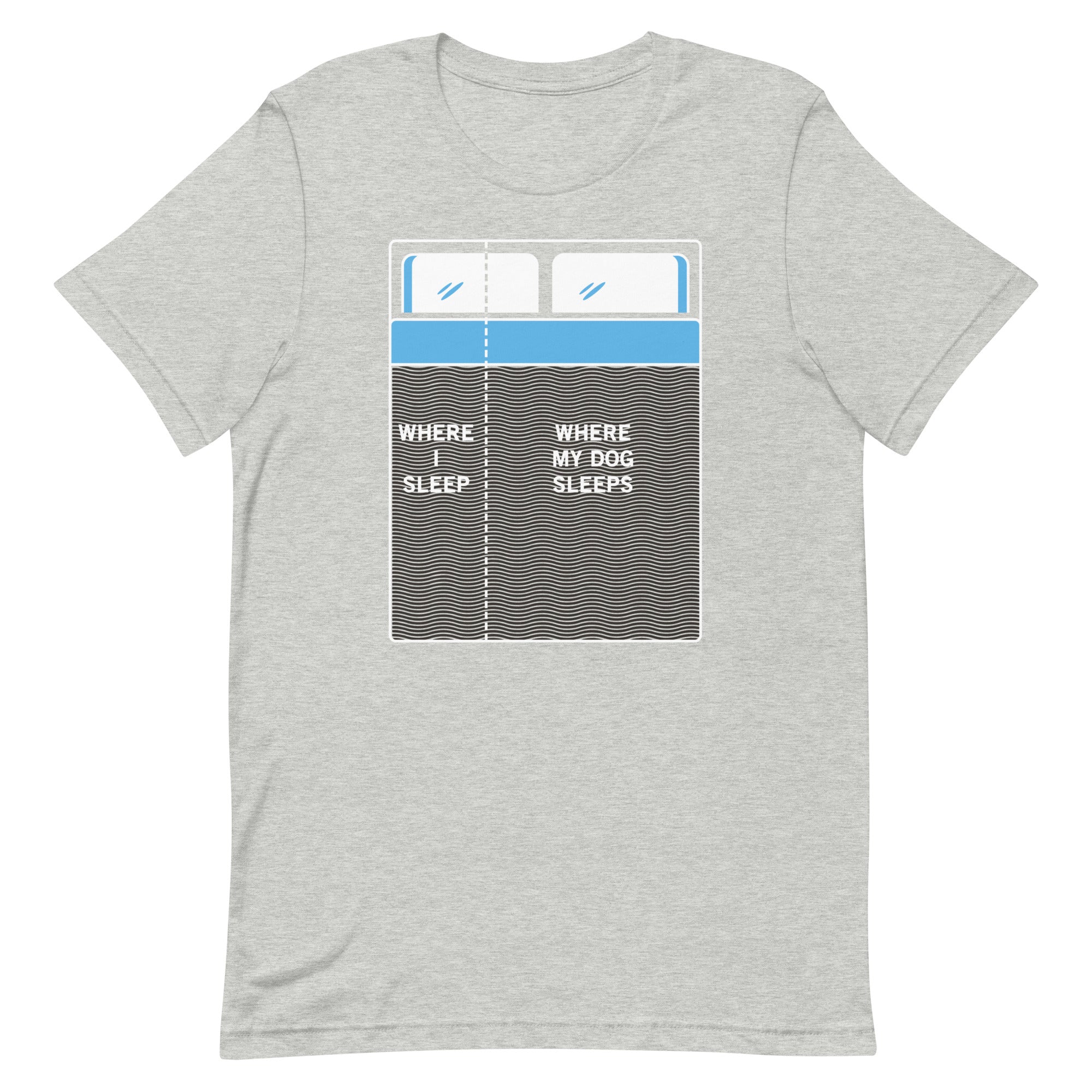 Where I Sleep, My Dog Sleeps Men's Signature - Adult & Kids T-Shirts, Sweatshirts & Hoodies apparel design preview 1