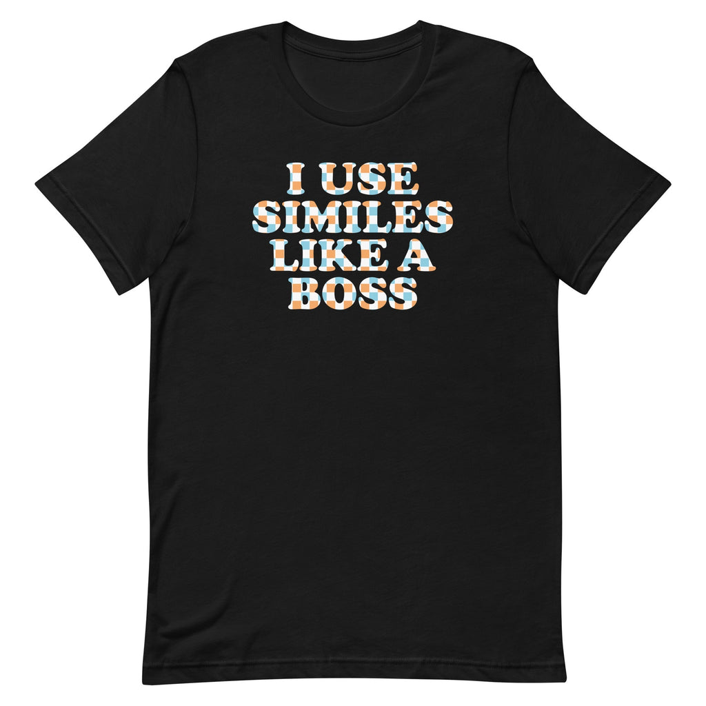 I Use Similes Like A Boss Men's Signature - Adult & Kids T-Shirts, Sweatshirts & Hoodies apparel design preview 1