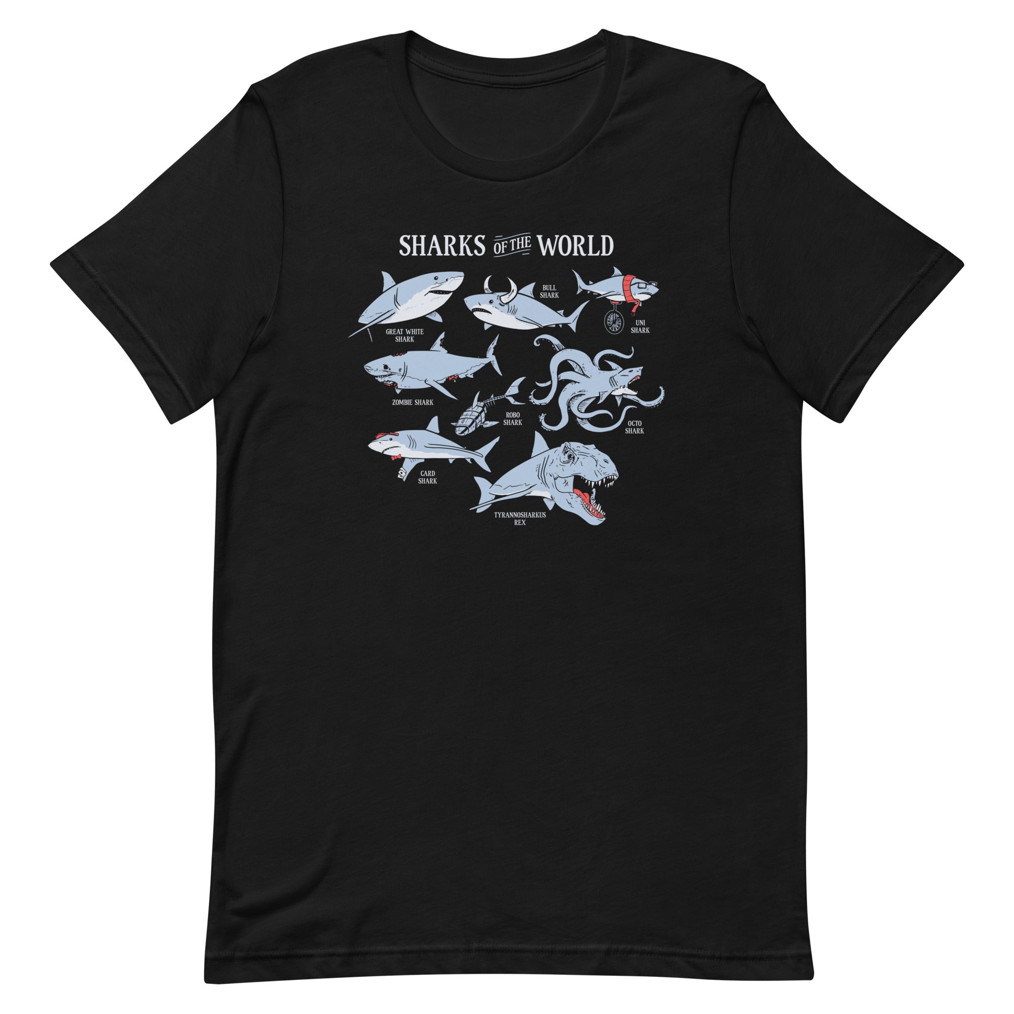 Sharks Of The World Men's Signature - Adult & Kids T-Shirts, Sweatshirts & Hoodies apparel design preview 1