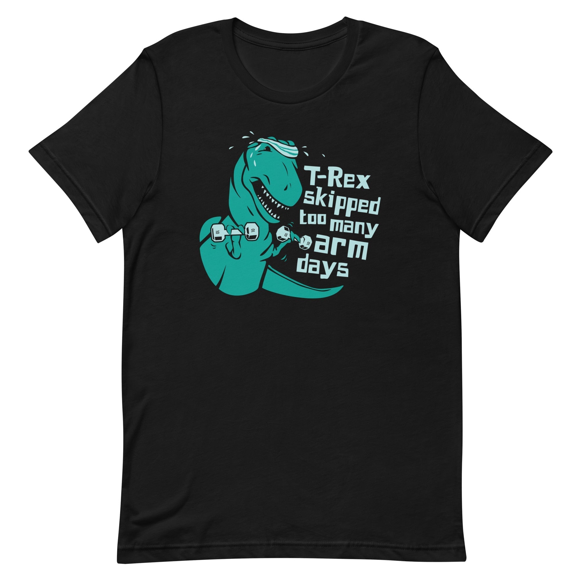 T-Rex Skipped Too Many Arm Days Men's Signature - Adult & Kids T-Shirts, Sweatshirts & Hoodies apparel design preview 1