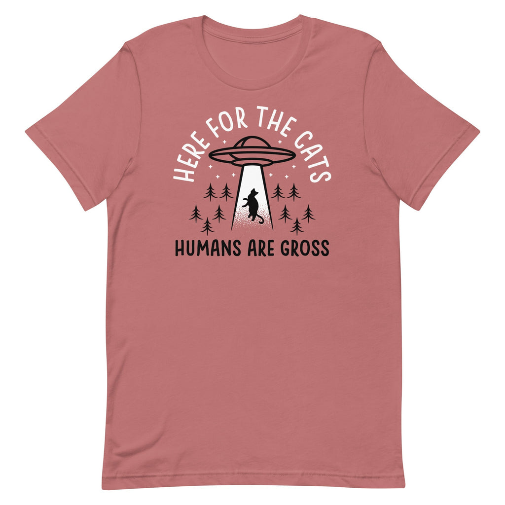 Here For The Cats, Humans Are Gross Men's Signature - Adult & Kids T-Shirts, Sweatshirts & Hoodies apparel design preview 1