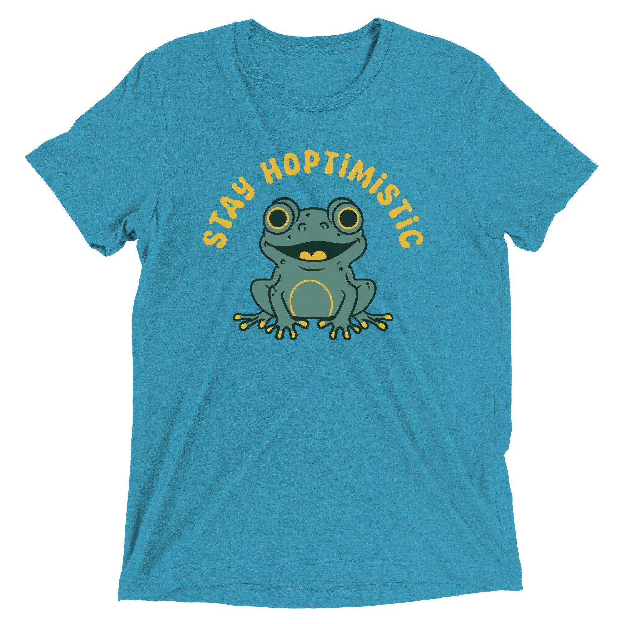 Stay Hoptimistic Men's Tri-Blend - Adult & Kids T-Shirts, Sweatshirts & Hoodies apparel design preview 1