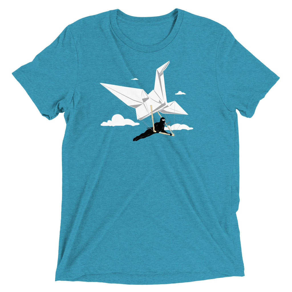 Ninja Glider Men's Tri-Blend - Adult & Kids T-Shirts, Sweatshirts & Hoodies apparel design preview 1