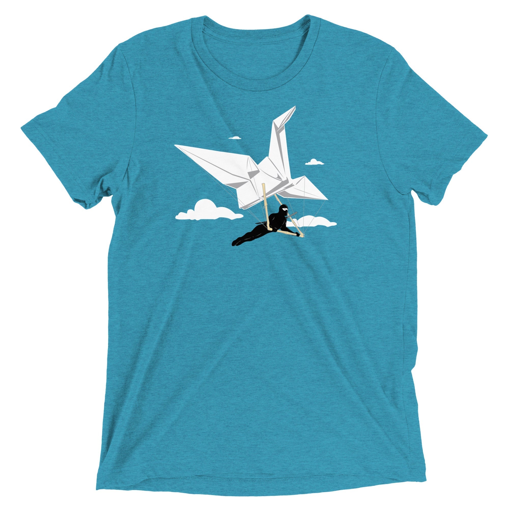 Ninja Glider Men's Tri-Blend - Adult & Kids T-Shirts, Sweatshirts & Hoodies apparel design preview 1