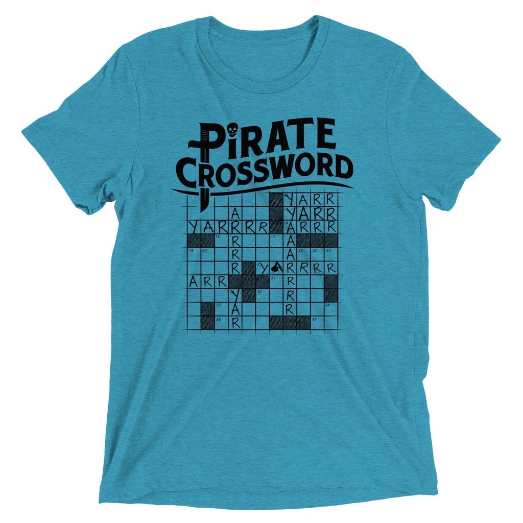 Pirate Crossword Men's Tri-Blend - Adult & Kids T-Shirts, Sweatshirts & Hoodies apparel design preview 1