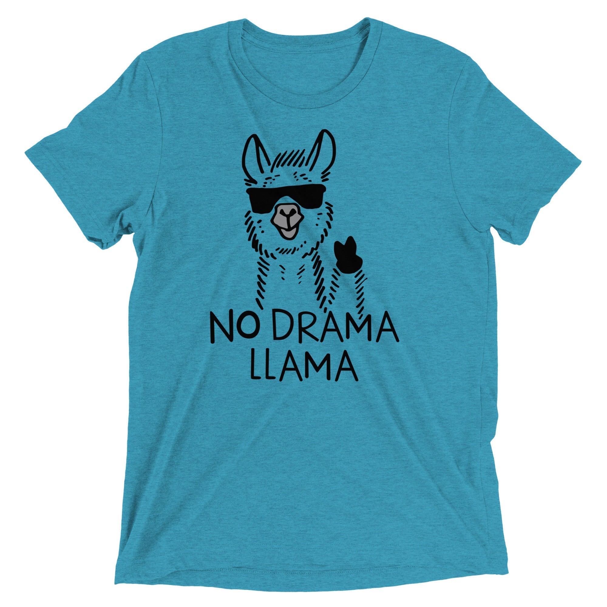 No Drama Llama Men's Tri-Blend - Adult & Kids T-Shirts, Sweatshirts & Hoodies apparel design preview 1