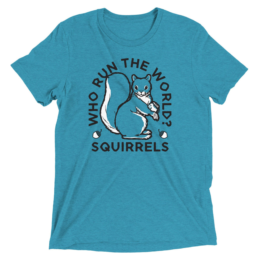 Who Run The World? Squirrels Men's Tri-Blend - Adult & Kids T-Shirts, Sweatshirts & Hoodies apparel design preview 1