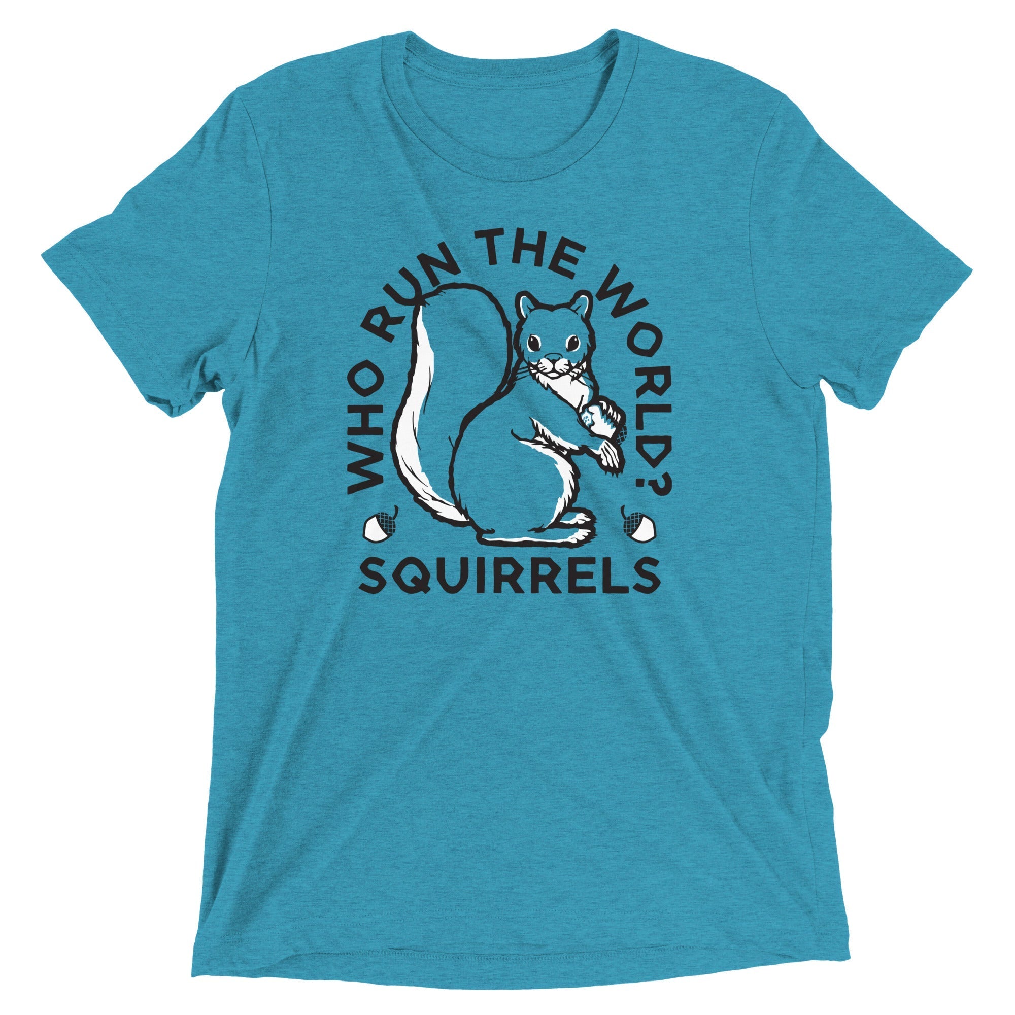Who Run The World? Squirrels Men's Tri-Blend - Adult & Kids T-Shirts, Sweatshirts & Hoodies apparel design preview 1