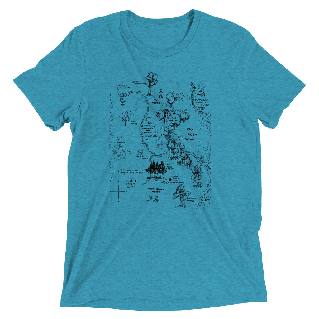 100 Acre Map Men's Tri-Blend - Adult & Kids T-Shirts, Sweatshirts & Hoodies apparel design preview 1