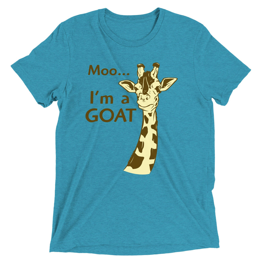 Moo, I'm A Goat Men's Tri-Blend - Adult & Kids T-Shirts, Sweatshirts & Hoodies apparel design preview 1