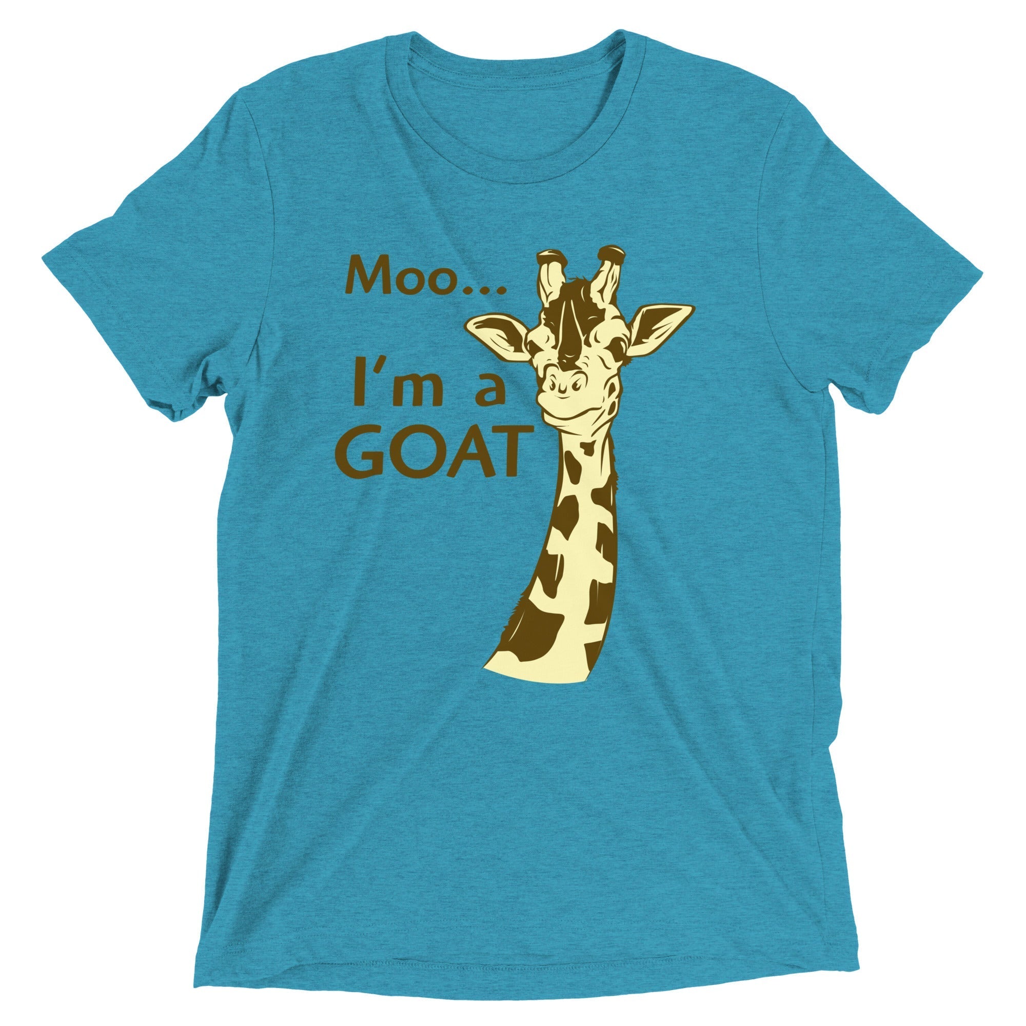Moo, I'm A Goat Men's Tri-Blend - Adult & Kids T-Shirts, Sweatshirts & Hoodies apparel design preview 1