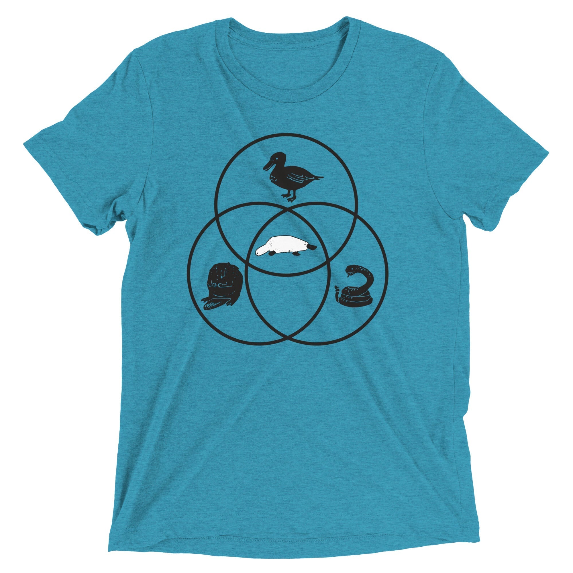 Platypus Venn Diagram Men's Tri-Blend - Adult & Kids T-Shirts, Sweatshirts & Hoodies apparel design preview 1