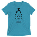 Too Close Eye Chart Men's Tri-Blend - Adult & Kids T-Shirts, Sweatshirts & Hoodies apparel design preview 1