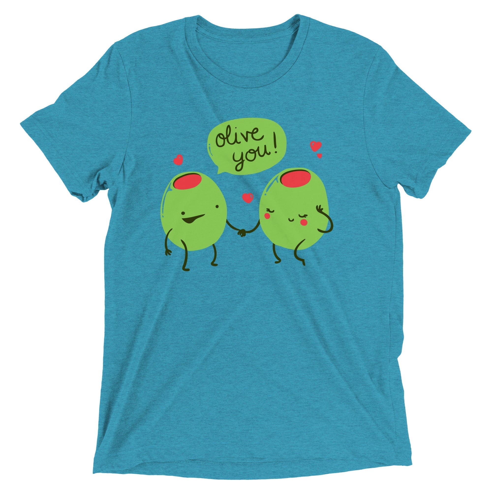 Olive You Men's Tri-Blend - Adult & Kids T-Shirts, Sweatshirts & Hoodies apparel design preview 1