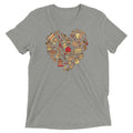 Baking Heart Men's Tri-Blend - Adult & Kids T-Shirts, Sweatshirts & Hoodies apparel design preview 1