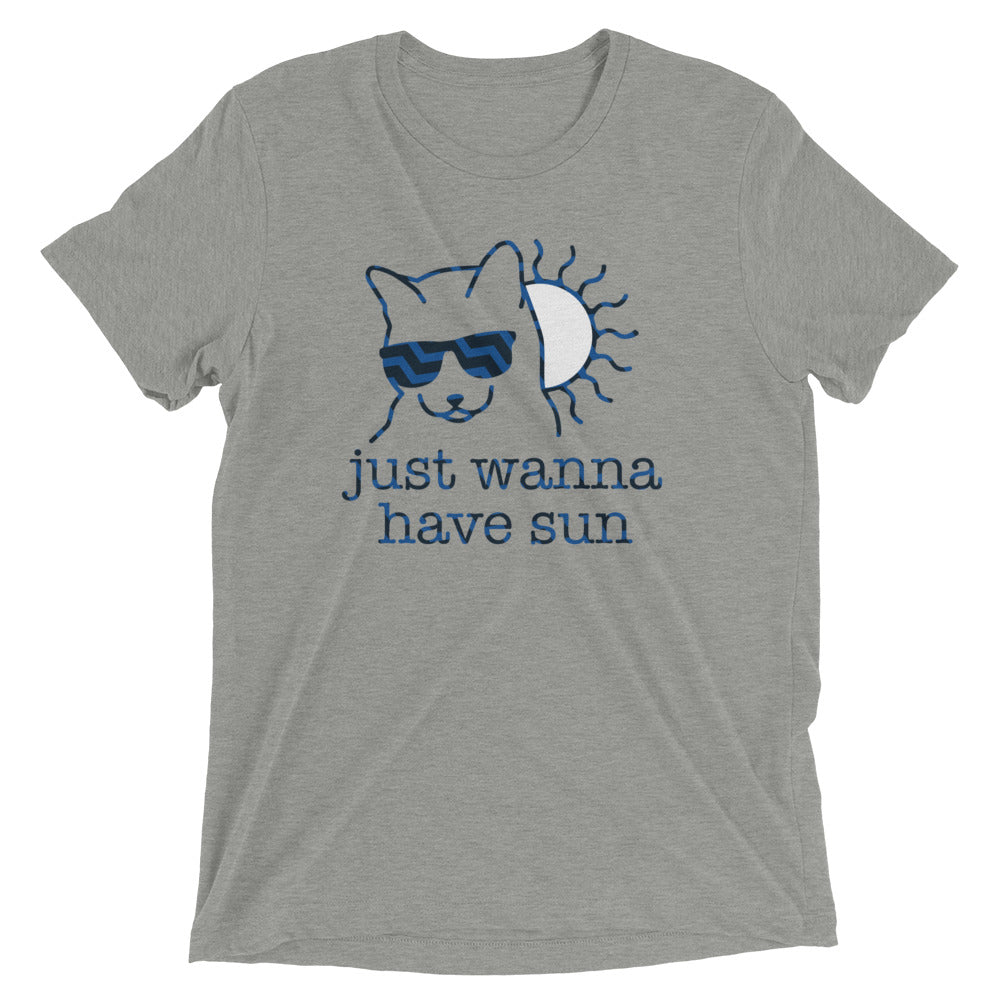 Just Wanna Have Sun Men's Tri-Blend - Adult & Kids T-Shirts, Sweatshirts & Hoodies apparel design preview 1