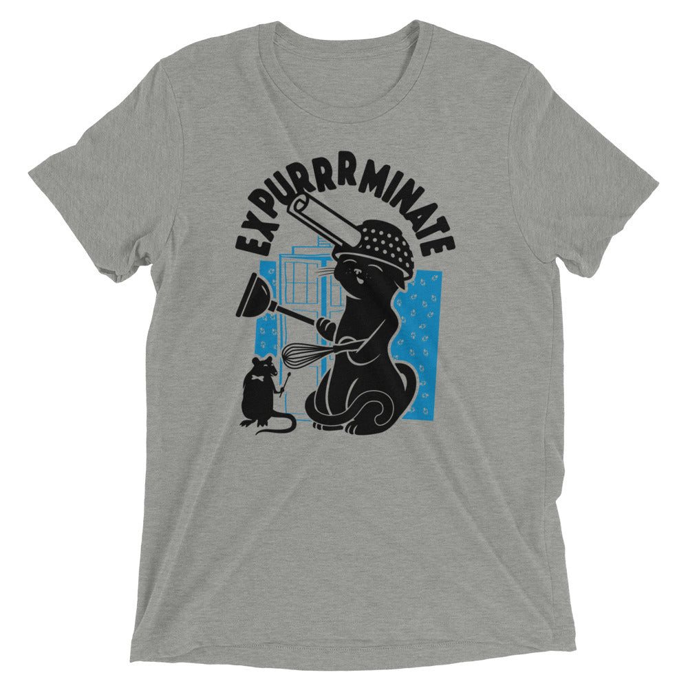 Expurrrminate Men's Tri-Blend - Adult & Kids T-Shirts, Sweatshirts & Hoodies apparel design preview 1