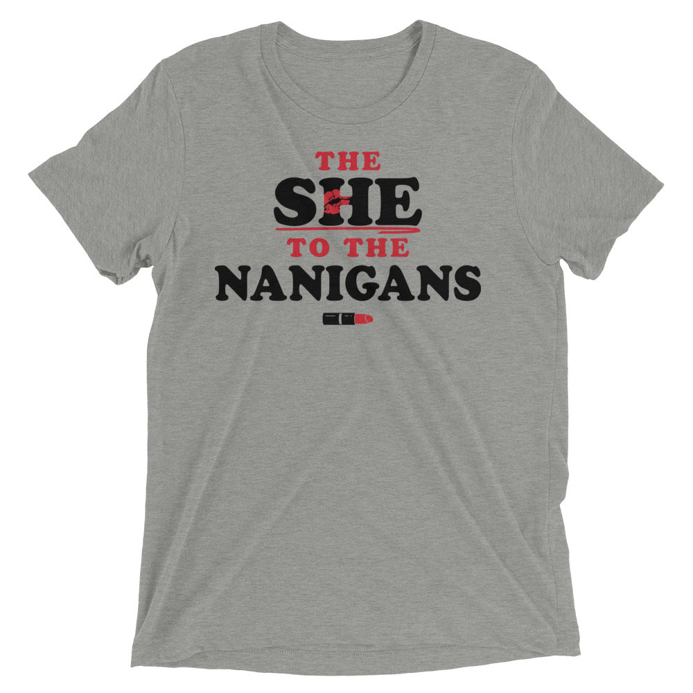 The She To Nanigans Men's Tri-Blend - Adult & Kids T-Shirts, Sweatshirts & Hoodies apparel design preview 1