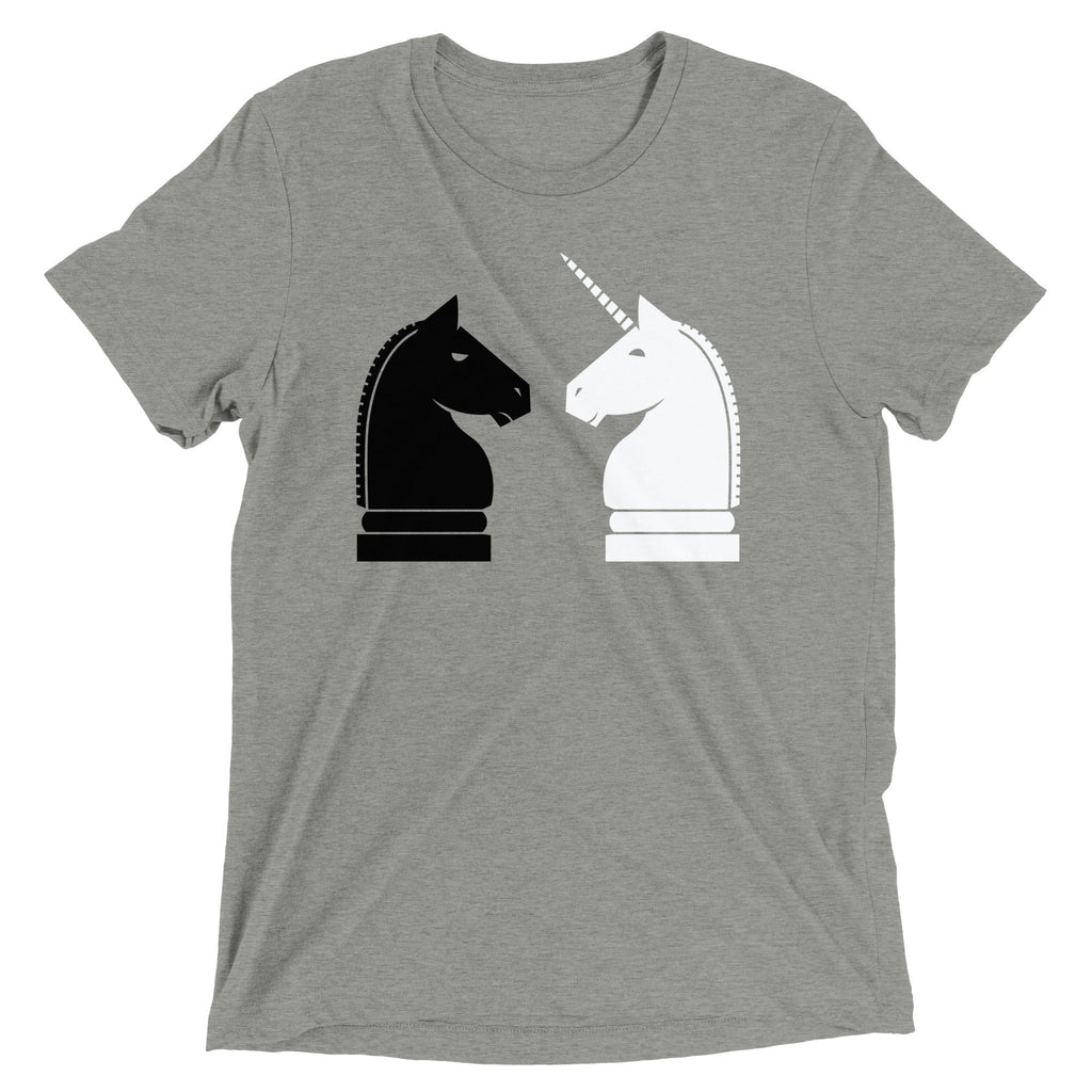 Chess Unicorn Men's Tri-Blend - Adult & Kids T-Shirts, Sweatshirts & Hoodies apparel design preview 1
