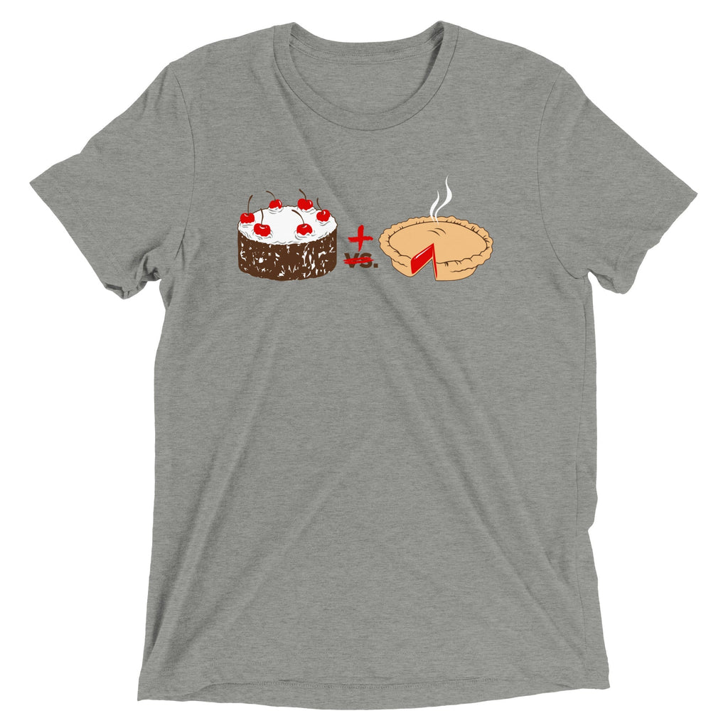 Cake Plus Pie Men's Tri-Blend - Adult & Kids T-Shirts, Sweatshirts & Hoodies apparel design preview 1