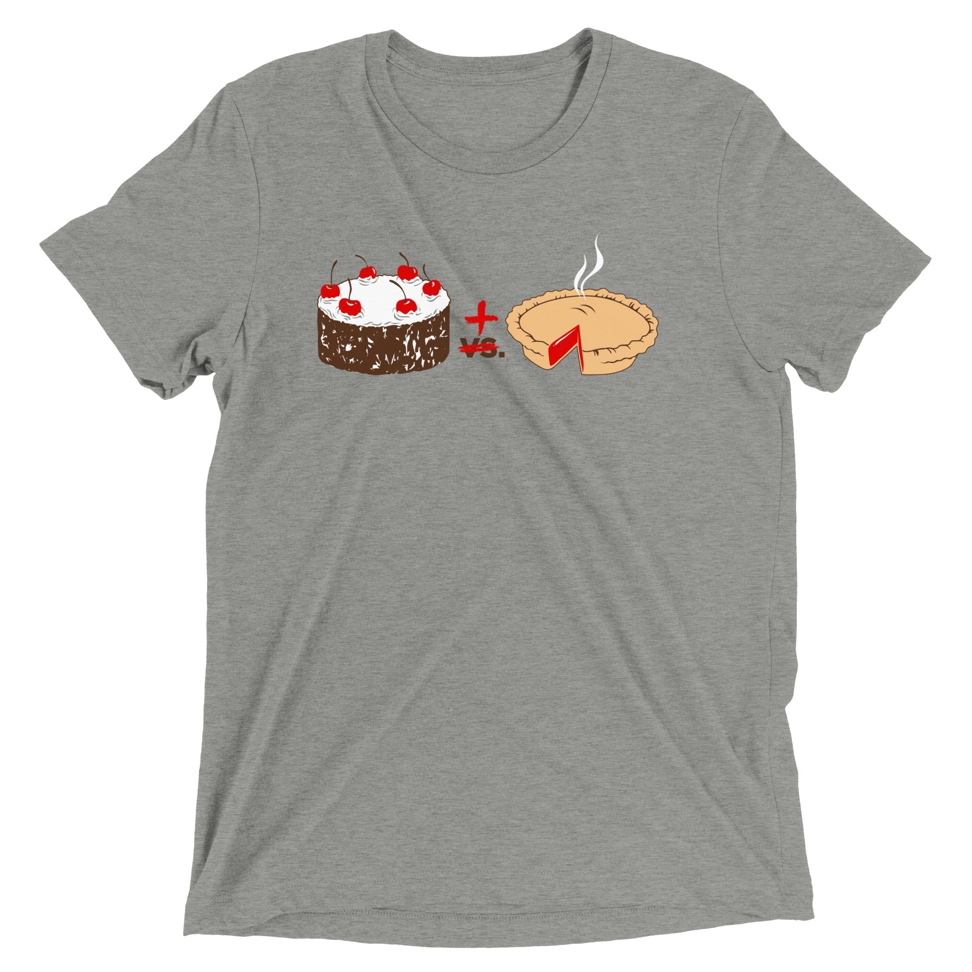 Cake Plus Pie Men's Tri-Blend - Adult & Kids T-Shirts, Sweatshirts & Hoodies apparel design preview 1