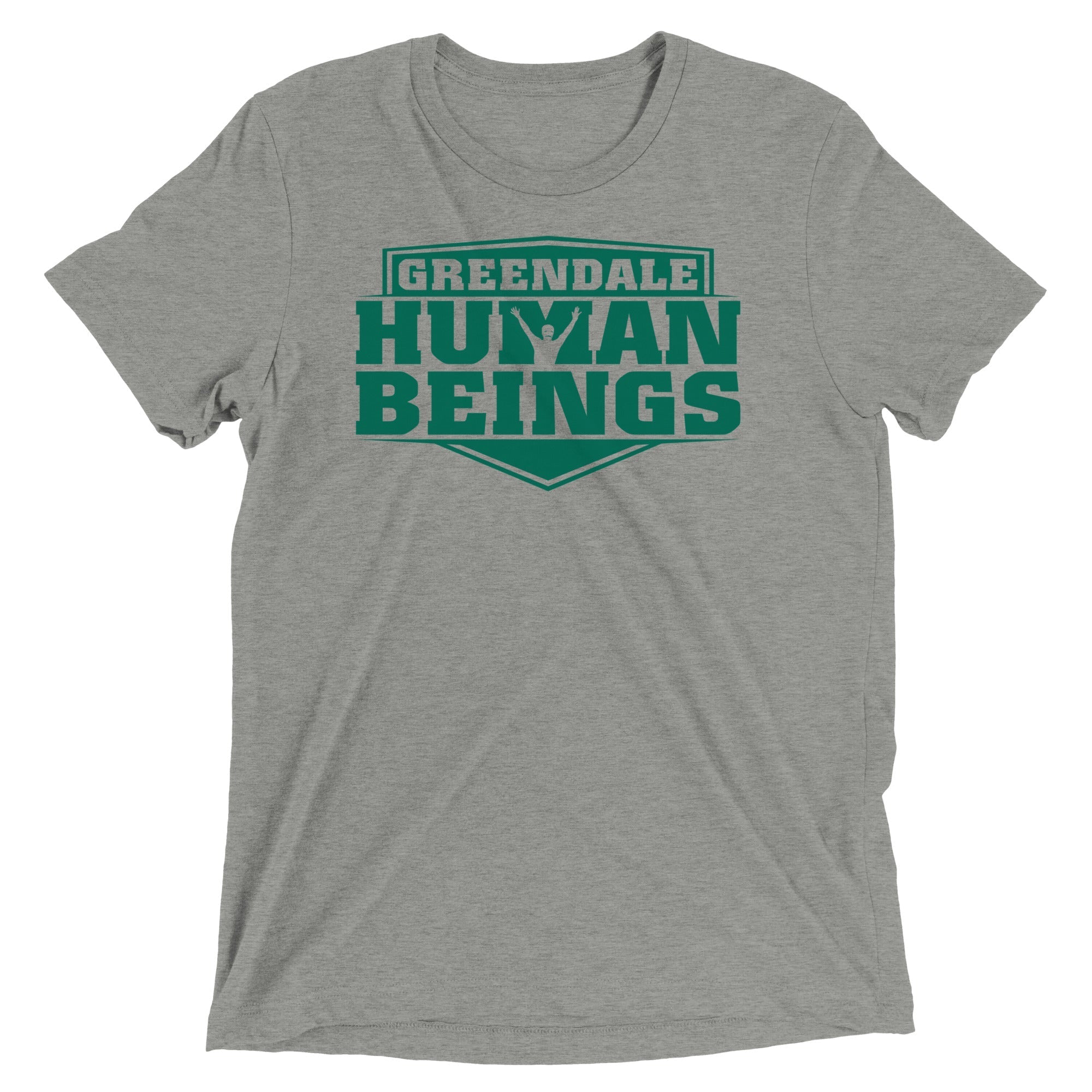 Greendale Human Beings Men's Tri-Blend - Adult & Kids T-Shirts, Sweatshirts & Hoodies apparel design preview 1