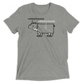 Hippopotenuse Men's Tri-Blend - Adult & Kids T-Shirts, Sweatshirts & Hoodies apparel design preview 1