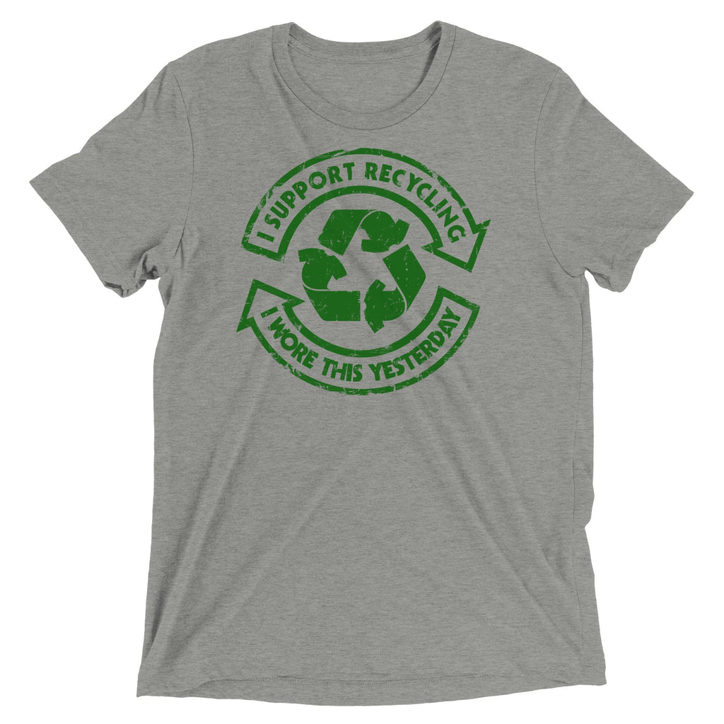 I Support Recycling Men's Tri-Blend - Adult & Kids T-Shirts, Sweatshirts & Hoodies apparel design preview 1