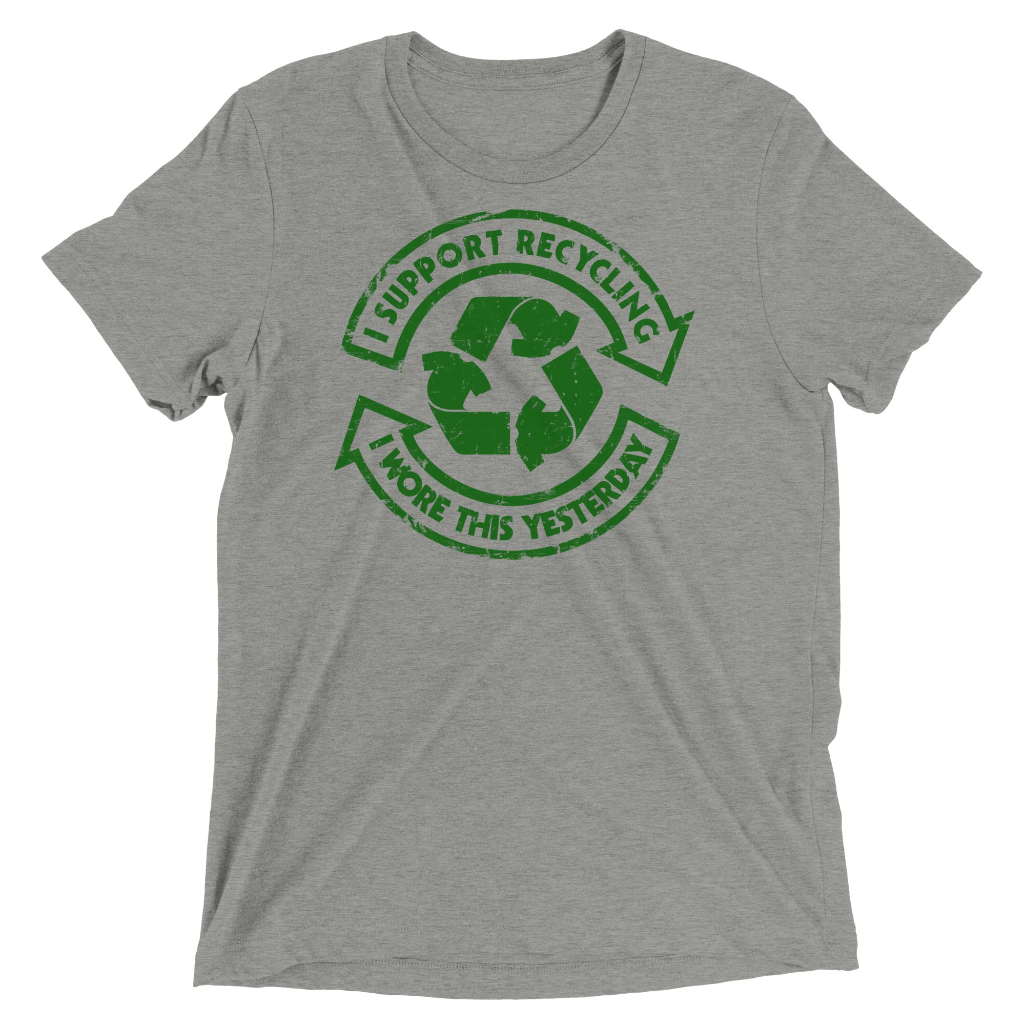 I Support Recycling Men's Tri-Blend - Adult & Kids T-Shirts, Sweatshirts & Hoodies apparel design preview 1