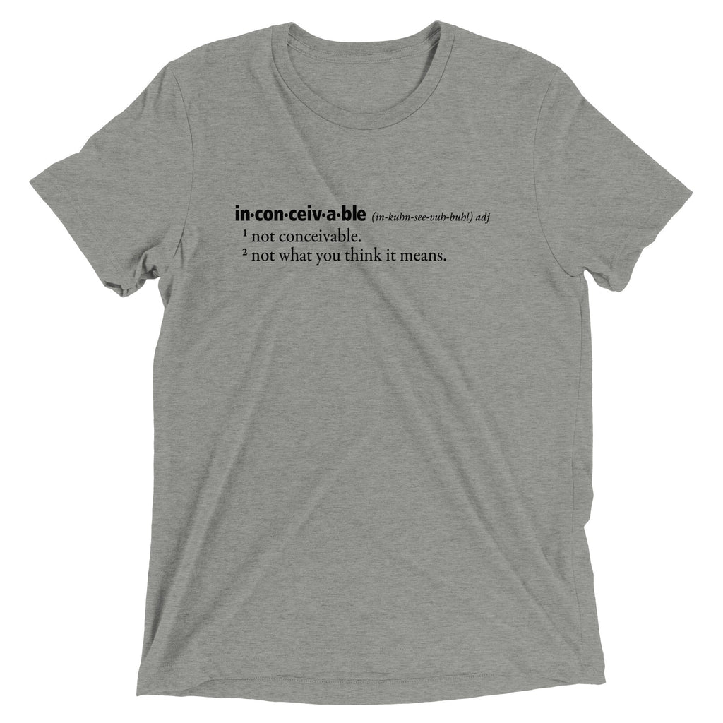 Inconceivable Definition Men's Tri-Blend - Adult & Kids T-Shirts, Sweatshirts & Hoodies apparel design preview 1