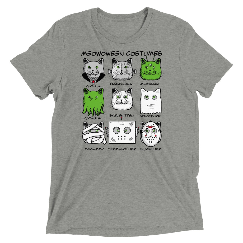 Meowoween Costumes Men's Tri-Blend - Adult & Kids T-Shirts, Sweatshirts & Hoodies apparel design preview 1