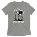 Reigning Cats And Dogs Men's Tri-Blend - Adult & Kids T-Shirts, Sweatshirts & Hoodies apparel design preview 1